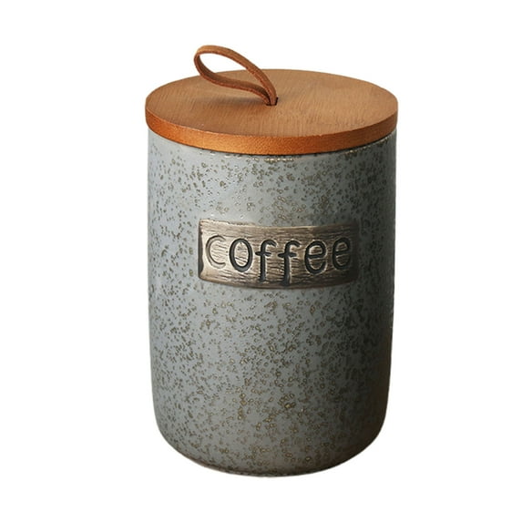 Shoreew Ceramic Sugar Bowl Sealed Storage Tank with Lid Food Grade BPA Free Large Capacity Coffee Bean Sugar Container Holder