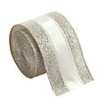 thumbnail image 1 of Shoreew Champagne Gold Christmas Wired Ribbon with Glitter Edges 2.5inch Satin Ribbon for Wedding Xmas Tree Decor Gift Wrap Bow Wreath Garland DIY Craft, 1 of 7