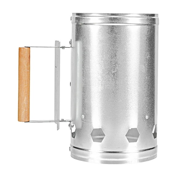 Shoreew Charcoal Chimneys Starter Extra Large Capacity Small Chimneys with Wooden Handle for Charcoal Grill And BBQ