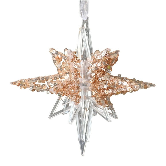Shoreew Christmas Acrylic Hanging Ornament Glitter Clear Reindeer Butterfly Pumpkin Carriage Snowflake Dragonfly Ballet Girl Xmas Tree Hanging Ornament