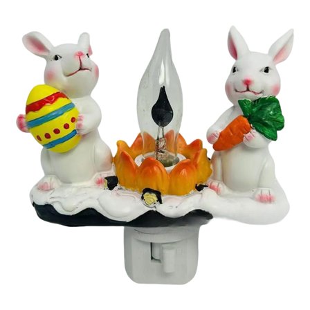 Shoreew Christmas Campfire Flickering Night Light 3D LED Small Electric Light with Faux Flicker Flame for Holiday Indoor Decorations