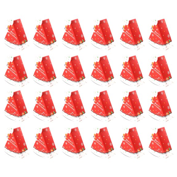 Shoreew Christmas Candy Boxes Tree Shaped Candy Packaging Box Small Paper Treat Gift Boxes for Christmas New Year Party Supplies