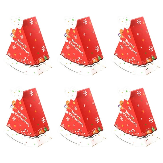 Shoreew Christmas Candy Boxes Tree Shaped Candy Packaging Box Small Paper Treat Gift Boxes for Christmas New Year Party Supplies