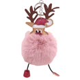 thumbnail image 1 of Shoreew Christmas Deer Keychain Cute Reindeer Pom Pom Keyring Faux Fur Fluffy Plush Ball Charm for Handbag Backpack Purse Accessory, 1 of 7