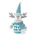 thumbnail image 1 of Shoreew Christmas Doll Blue Snowman Santa Claus Reindeer Christmas Doll Handmade Plush Figure Ornament Home Office Decor, 1 of 7