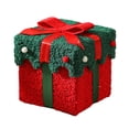 thumbnail image 1 of Shoreew Christmas Gift Box Decoration Thick Velvet Gift Box with Bow Plush Xmas Candy Box for Holiday Home Garden Party Decor, 1 of 7
