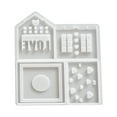 thumbnail image 1 of Shoreew Christmas Gingerbread House Mold Tray for Cookie Chocolate Candy Easy-release Silicone House Mold Holiday Baking Mold for Candle Making Plaster Casting, 1 of 7