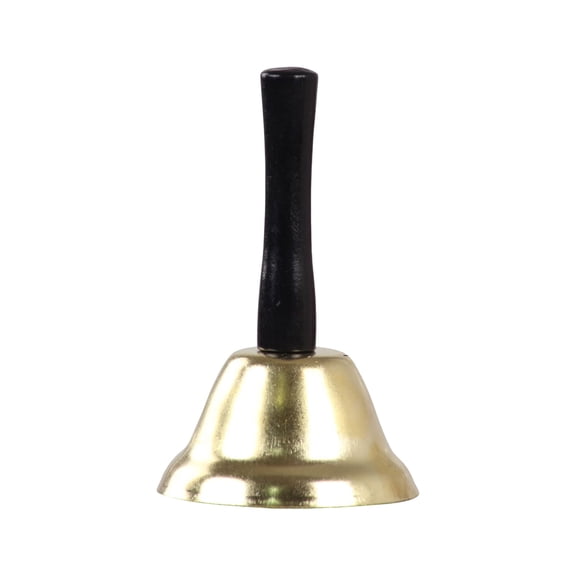 Shoreew Christmas Hand Bell Wooden Handle Jingle Bells Clear Tone Handbell for Santa Claus Attraction Attention School Wedding Party Supplies