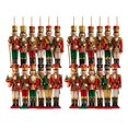 thumbnail image 1 of Shoreew Christmas Nutcracker Ornaments Small Wooden Soldier Nutcracker Hanging Decoration for Christmas Tree Holiday Party Decor, 1 of 7
