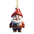 thumbnail image 1 of Shoreew Christmas Ornament Cartoon Snowman Santa Claus Pendant 2D Acrylic Xmas Tree Hanging Ornament for Tree Home Car Decor, 1 of 6