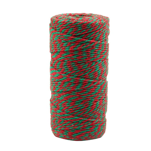 Shoreew Cotton Bakers Twine 328FT Packing String Christmas Cotton Rope Cord for Tying Cake And Pastry Boxes DIY Crafts Gift Wrapping