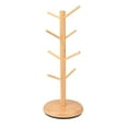 thumbnail image 1 of Shoreew Cup Holders Tree Wooden Rotating Cup Stand with 8 Hooks Coffee Mug Tree for Counter Coffee Mug Holder Coffee Bar Display Stand, 1 of 7