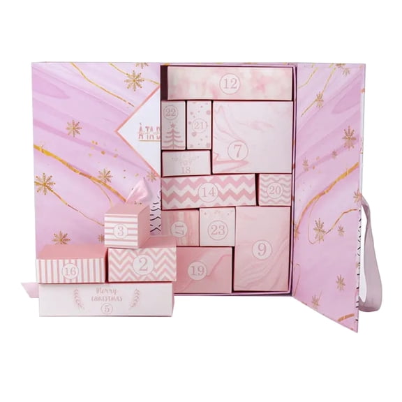 Shoreew DIY Christmas Advent Calendar Boxes 2024 Empty Box to Fill 24-Day Christmas Countdown Calendar Make Fill Your Own Christmas Gift Box