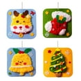 thumbnail image 1 of Shoreew DIY Christmas Embroidery Kit for Beginners Cute Santa/Stocking/Gingerbread Sewing Projects Xmas Needlepoint Kit for Kids Adults, 1 of 7