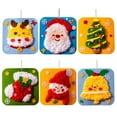 thumbnail image 1 of Shoreew DIY Christmas Embroidery Kit for Beginners Cute Santa/Stocking/Gingerbread Sewing Projects Xmas Needlepoint Kit for Kids Adults, 1 of 7