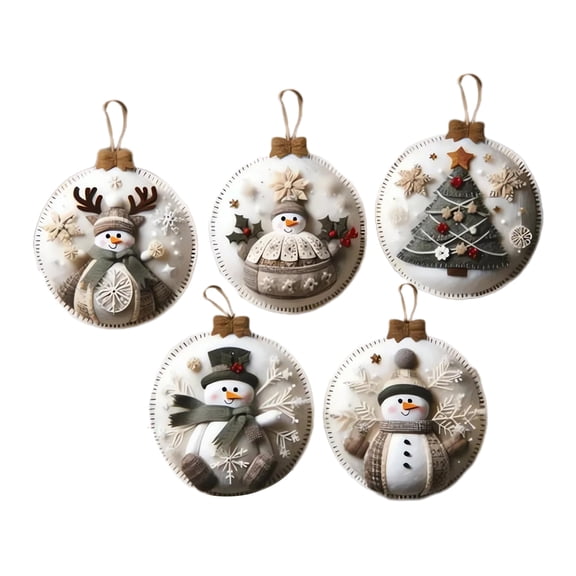 Shoreew DIY Christmas Felt Patch Kit Holiday Craft Set with Pre-Cut Felts Sheet Handmade Fabric Sewing Crafting Supplies for Tree Home Decor