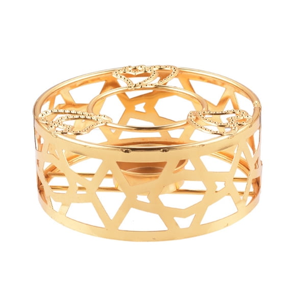 Shoreew Decorative Candle Holder Iron Tea Warmer Stand Hollow Design Teapot Warmer Stand for Pot Kettle Vintage Style Home Decor