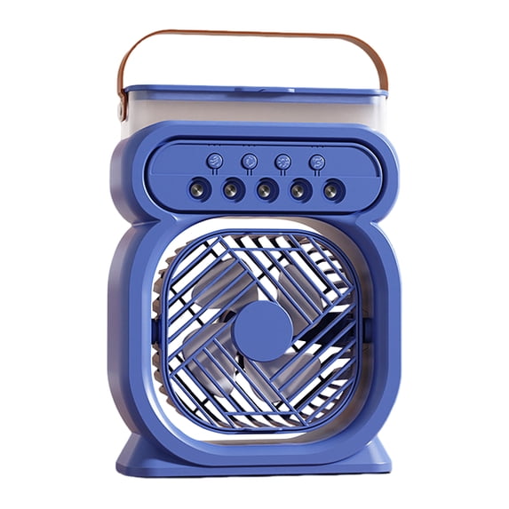 Shoreew Desk Fan with 5 Water Spray Holes LED Light Levels Adjustable Large Capacity Tank Quiet Home Office Travel Portable Summer Misting Cooling Fan