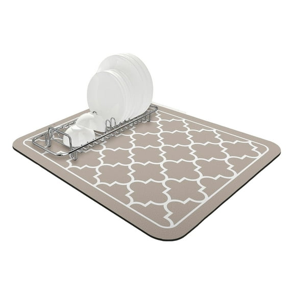 Shoreew Dish Drying Mat Large Absorbent Draining Mat for Kitchen Counter Multi-Functional Coffee Bathroom Mat