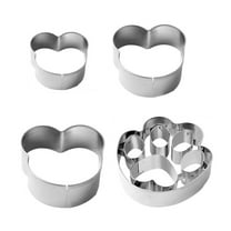 Shoreew Dog Cookie Cutter Set with PVC Top Dog Bone & Paw Print Cookie Cutters Cute Animal Biscuit Cutter Pet Treat Mold
