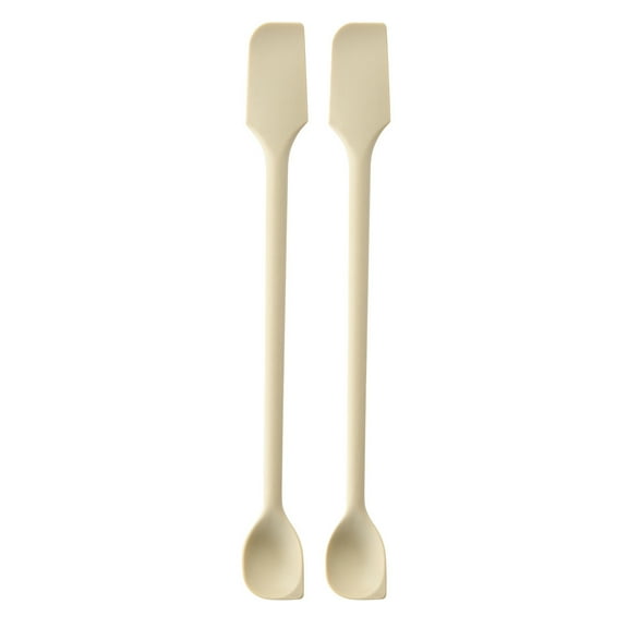 Shoreew Double-Ended Silicone Spatula Thin Jar Scraper Small Makeup Scrapers Mini Food-Grade Scraper & Spreader for Jams Baking Cooking