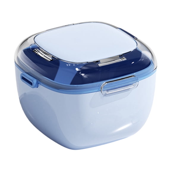 Shoreew Double-layer Denture Holder Brace Storage Box BPA Free Compact Portable Drainage Layered Portable Denture Storage Case
