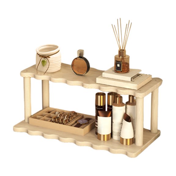 Shoreew Double-layer Storage Rack Sundries Holder Strong Load-bearing Multipurpose Bathroom Kitchen Desktop Organizer