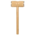 thumbnail image 1 of Shoreew Double-sided Meat Tenderizer Hammer Comfortable Grip Wooden Long Handle Heavy Duty Steak Chicken Beef Poultry Mallet Pounder Flattener, 1 of 6