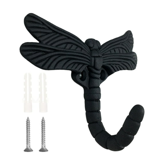 Shoreew Dragonfly Coat Hook Strong Load-bearing Easy Installation Decorative Wall Mounted Hanger Hook Key Holder