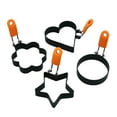thumbnail image 1 of Shoreew Egg Ring Heart Circle Flower Star Shapes Non-Stick Foldable Handle Egg Mold for Frying Eggs English Muffins Breakfast Sandwich Burger Maker Kitchen Gadget, 1 of 7