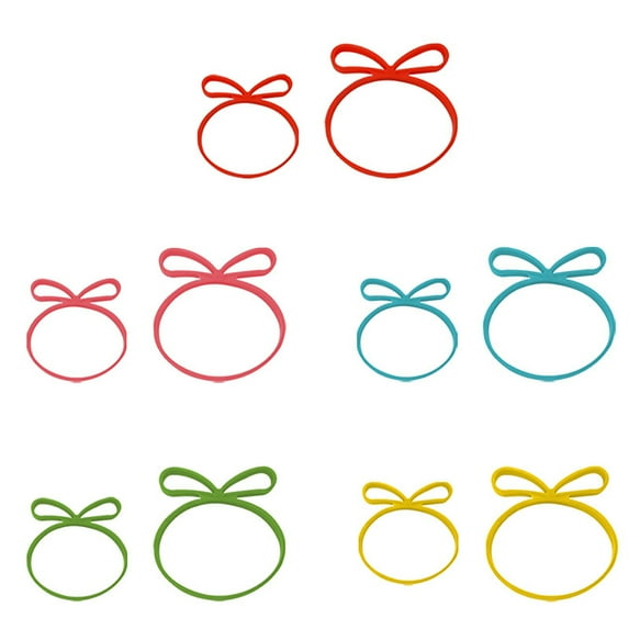 Shoreew Elastic Silicone Bands 5 Colors & 2 Sizes Rubber Wrapping Bands Reusable Stretch Ribbon for Gift Wrapping Storage Home Office Outdoor Use