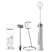 Shoreew Electric Milk Frother Rechargeable Egg Beater 3 Speeds Wireless Egg Whisk Handheld Foam Maker for Latte Cappuccino