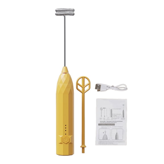 Shoreew Electric Stirrer Milk Frother Handheld Stainless Steel Mixer Low Noise Rechargeable Electric Coffee Household Egg Whisk