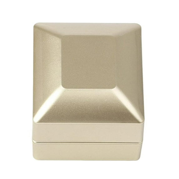 Shoreew Engagement Ring Box Jewelry Container with LED Light Storage Magnet Design Compact Portable Jewelry Gift Box Wedding Party Supplies