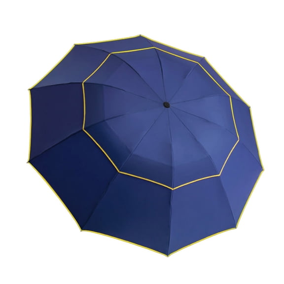 Shoreew Extra Large Folding Umbrella Double Canopy Sun Blocking UV Protection Umbrella with Reflective Strips Windproof 10 Ribs Waterproof Sun Rain Umbrella