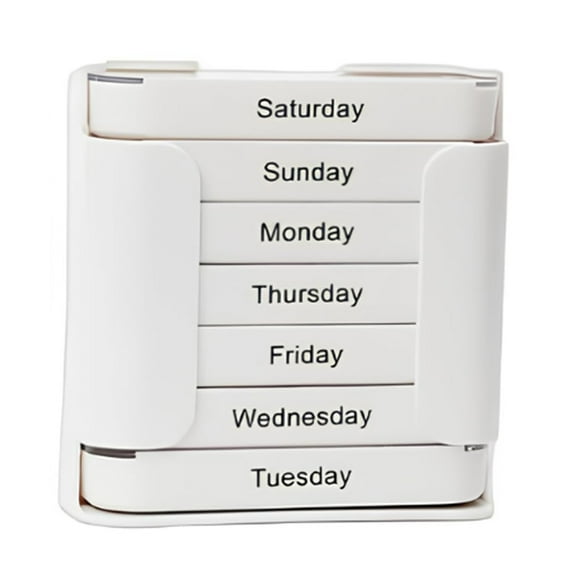 Shoreew Extra Large Weekly Pill Organizer Medicine Box Compact Design Portable 7-Day Slots Pill Container Travel Separate Pill Case
