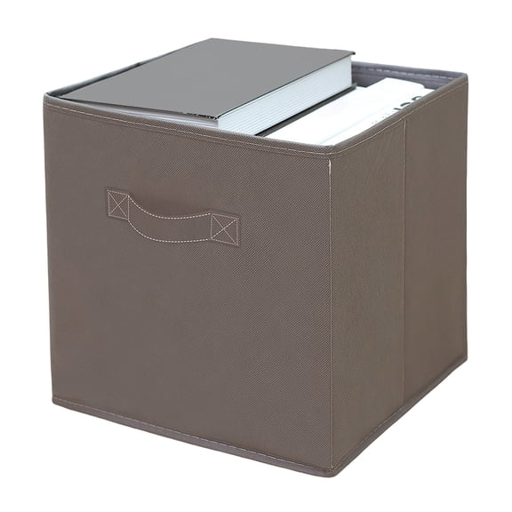 Shoreew Fabric Storage Cube with Handle Large Capacity Easy Access Foldable Heavy-Duty Toys Clothes Storage Box Organization Accessory