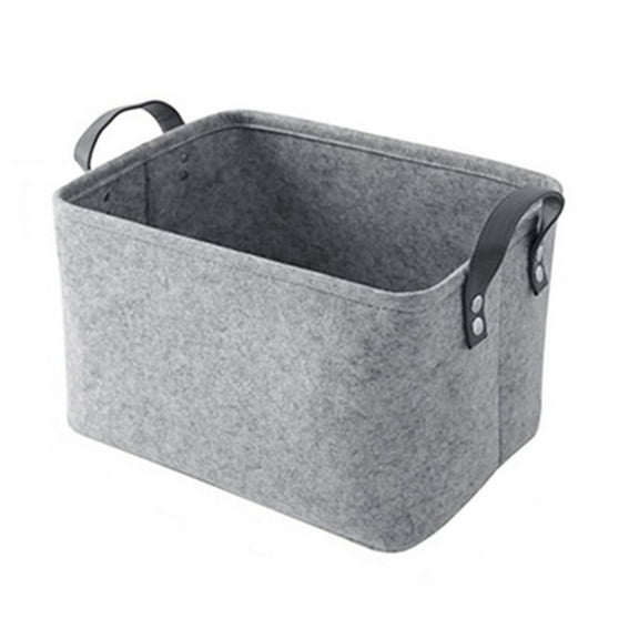 Shoreew Felt Storage Basket Large Capacity Foldable Organizer with Sturdy Handles for Clothes Quilts Laundry Organizer Home Bedroom Living Room