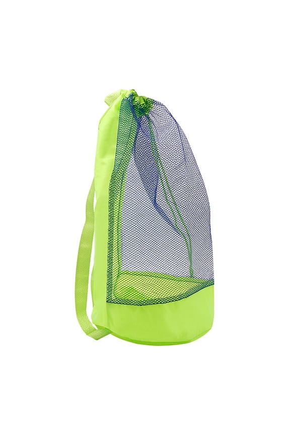 Foldable Storage Bag Large Capacity Beach Bag Transparent Mesh Design Lightweight Swimming Backpack Beach Toy Organizer