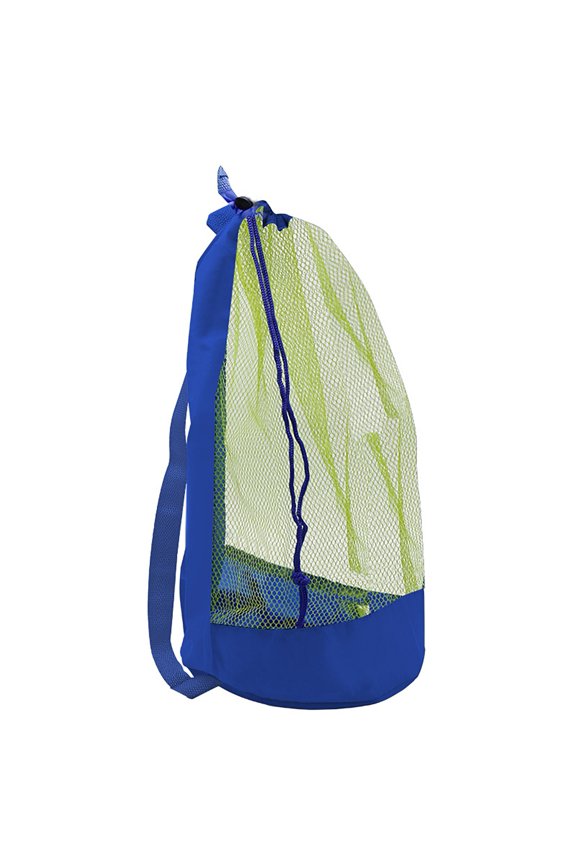 Foldable Storage Bag Large Capacity Beach Bag Transparent Mesh Design Lightweight Swimming Backpack Beach Toy Organizer