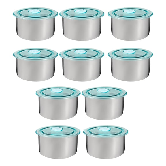 Shoreew Food Storage Containers with Lids Stainless Steel Crisper Box Stackable Reusable Meal Prep Containers for Snacks Fruits On-the-Go Meals Home Outdoor Use