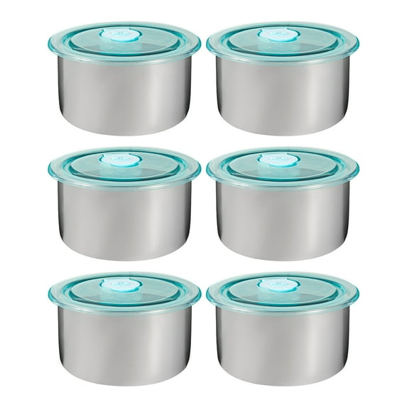 Shoreew Food Storage Containers with Lids Stainless Steel Crisper Box Stackable Reusable Meal Prep Containers for Snacks Fruits On-the-Go Meals Home Outdoor Use