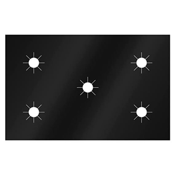 Shoreew Gas Stove Liner Anti-stain Non-sticky Anti-deform 5-hole Prevent Splashing Efficient Cleaning PTFE Fiberglass Gas Anti-dirty Mat Home Supply