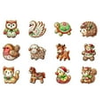 thumbnail image 1 of Shoreew Gingerbread Animal Wooden Ornaments Cookie-Inspired Christmas Tree Hanging Pendants Festive Party Decoration, 1 of 7