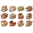 thumbnail image 1 of Shoreew Gingerbread Animal Wooden Ornaments Cookie-Inspired Christmas Tree Hanging Pendants Festive Party Decoration, 1 of 7