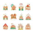 thumbnail image 1 of Shoreew Gingerbread Man Christmas Ornaments Santa Claus Cane Snowflakes Plastic Hanging Decor for Farmhouse Xmas Tree Rustic Holiday Decoration, 1 of 7