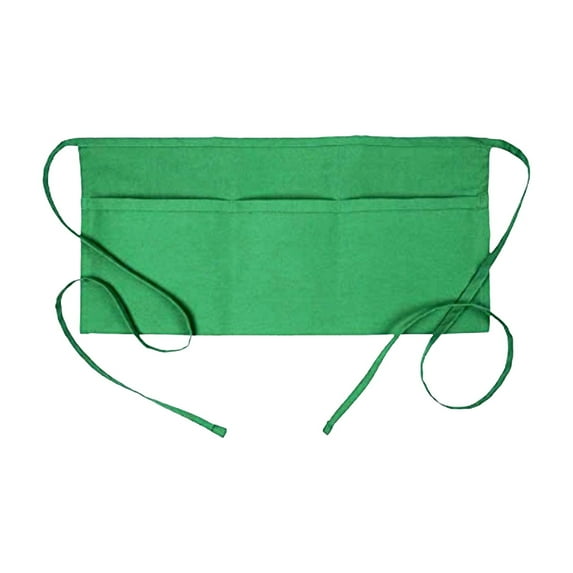 Shoreew Half Apron 3 Pockets Adjustable Strap Men Women Waitress Waiter Kitchen Chef Cafe Restaurant Bakery Flower Shop Barista Server Work Apron