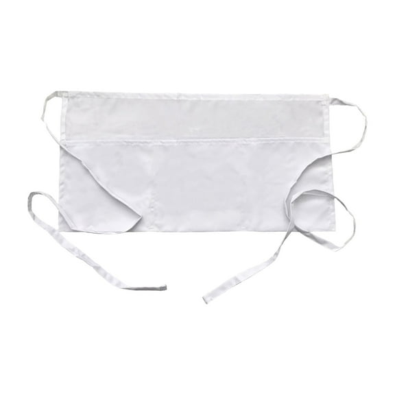 Shoreew Half Apron 3 Pockets Adjustable Strap Men Women Waitress Waiter Kitchen Chef Cafe Restaurant Bakery Flower Shop Barista Server Work Apron