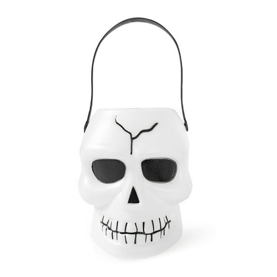 Shoreew Halloween Candy Bucket Pumpkin Skull Bucket Trick or Treat Bucket with Handle for Kids Halloween Party Decoration
