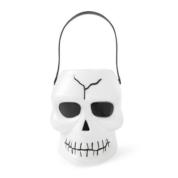 Shoreew Halloween Candy Bucket Pumpkin Skull Bucket Trick or Treat Bucket with Handle for Kids Halloween Party Decoration